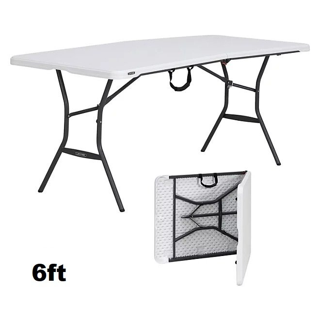 Lifetime Foldable 6ft Rectangle Table